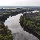Aerial Drone Footage the River Between the Green Forest - VideoHive Item for Sale