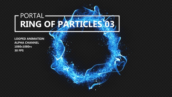Portal - Blue Ring of Particles 03
