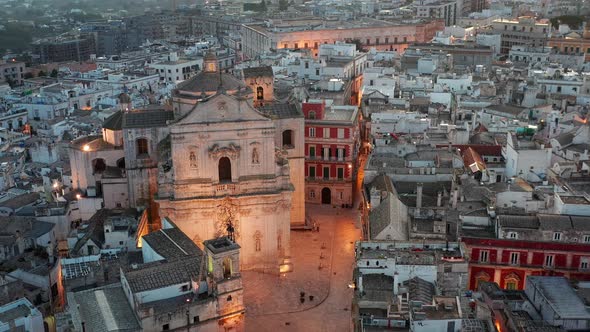 Aerial view of Martina Franca, Italy