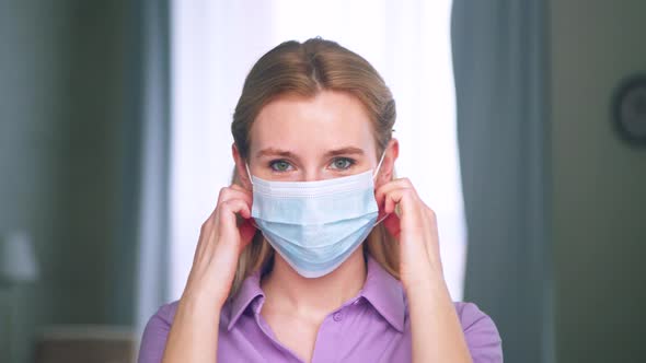 Woman taking care of her health