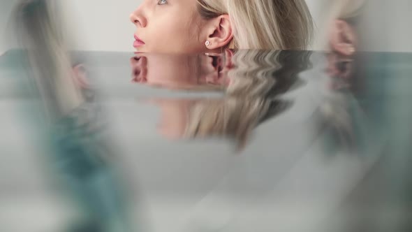 Bipolar Disorder Surreal Portrait Woman Mirror
