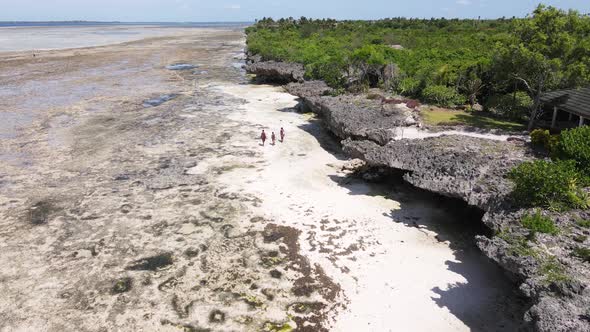 Indian Ocean Near the Shore of Zanzibar Tanzania