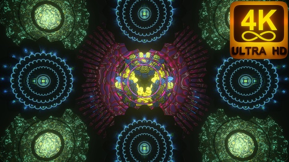 Mandala Of Trippy Art Psychedelic Trance 3D Abstract Background Open Third Eye Chakra 4k Pattern