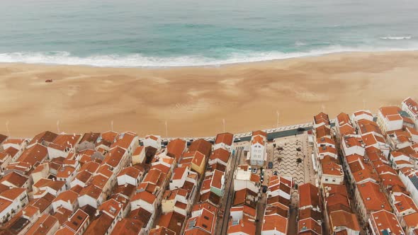 Upper View of Town with Terracotta Roofs at Ocean Beach