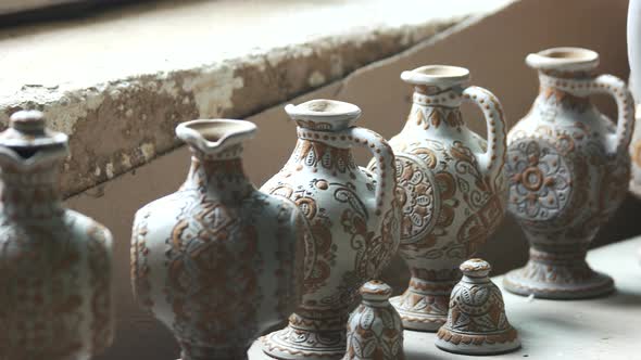 Beautifully Decorated Handmade Clay Jars