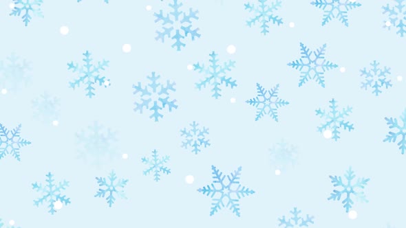 watercolor of blue Snowflake and snow