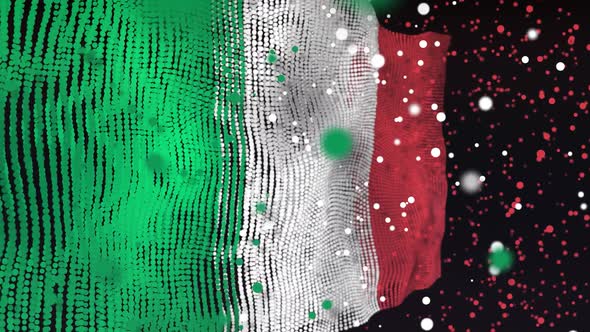 Italian Flag Particle Animation