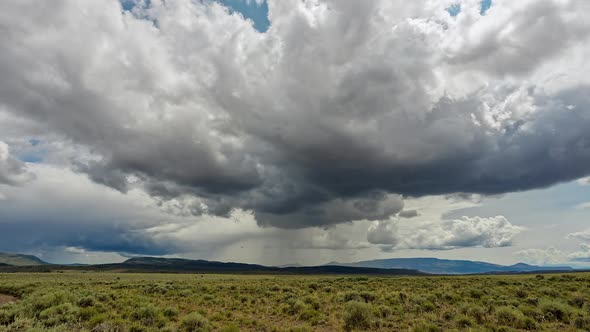 Timelapse of clouds moving through the sky as storm builds up