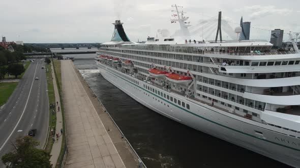 Cruise ship closeup