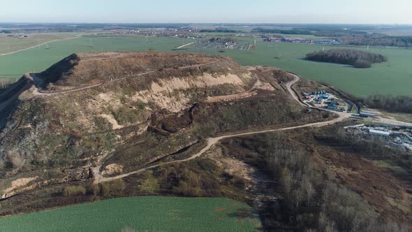 Methane Extraction From Garbage Landfill View From the Height of the Preserved Garbage Dump Garbage