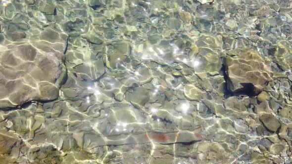 Sea Surface From Top View With Waves HD