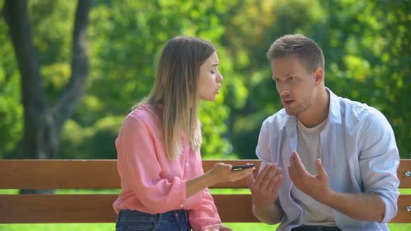 Girlfriend Scolding Guy for Chatting With Other Women, Correspondence on Phone
