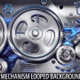 Steel gears mechanism looped backgound - VideoHive Item for Sale