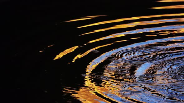 Water Drops And Waves On Lake Water 8