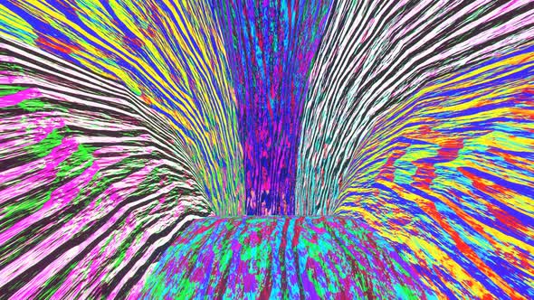 Abstract Seamless VJ neon rainbow fractal HD background
