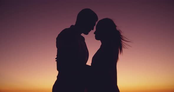 Young couple by the sea