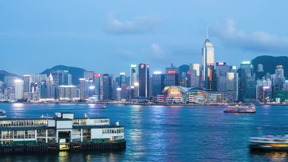 Hong Kong urban at night