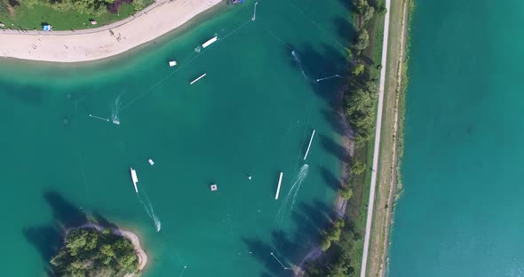 Aerial view of Wake Park Jarun