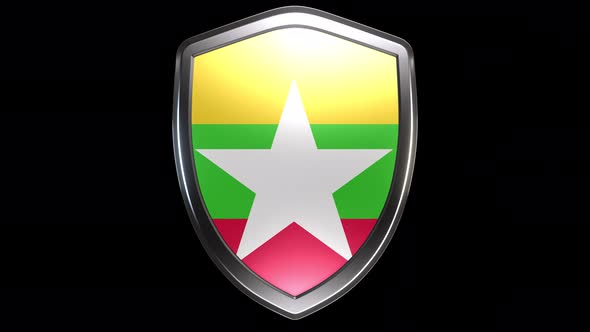 Myanmar Emblem Transition with Alpha Channel - 4K Resolution alt