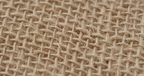 Beige Woolen Fabric Closeup
