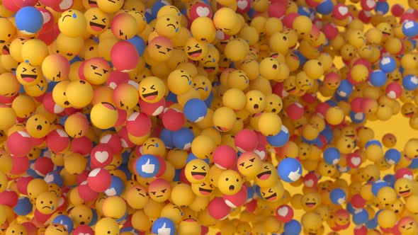 'Facebook' Emoji Balls - Floating #2