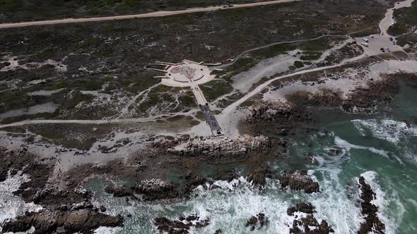 Cape Aghulas is the Southern most point of Africa and is marked by a large Africa monument. It is wh