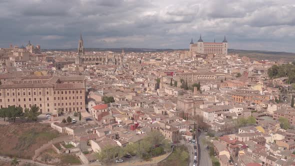 Aerial view of landmarks in Toledo