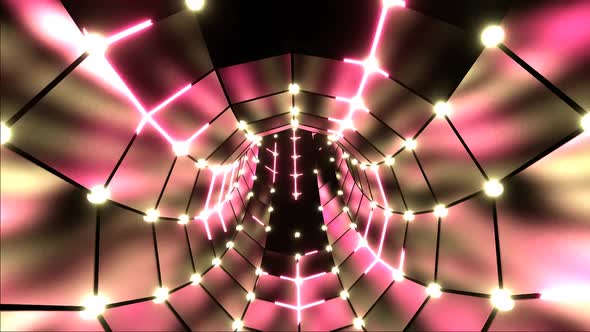 HD 3D animation. Abstract futuristic geometric background with lines, glow