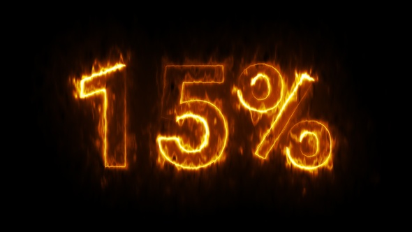 Flaming Sale Animated Banner 15 Percent