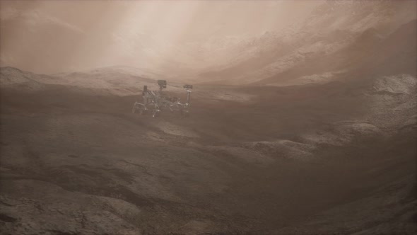Curiosity Mars Rover Exploring the Surface of Red Planet
