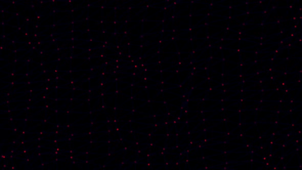 Animation of rotation and flying abstract lines and flicker color dots
