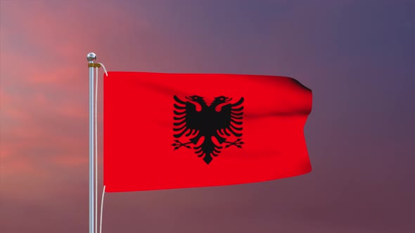 Albania Flag 4k