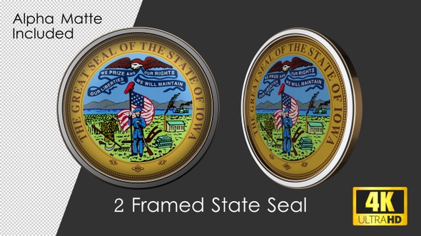 Framed Seal Of Iowa State