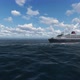 Cruise Ship And Timelapse Clouds  - VideoHive Item for Sale