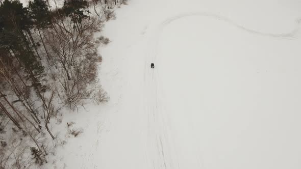 ATV Race in the Winter Season