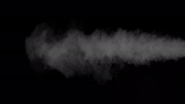 Super Slow Motion Shot of Rising Steam Isolated on Black Background at 1000 Fps