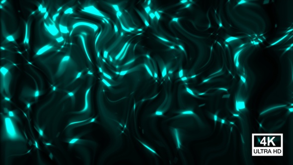 Abstract Aqua Elegant Background With Glitter And Waves 4K