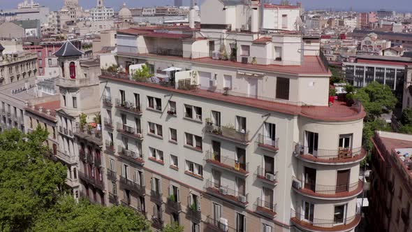 Typical Streets and City Views of Barcelona City in Spain