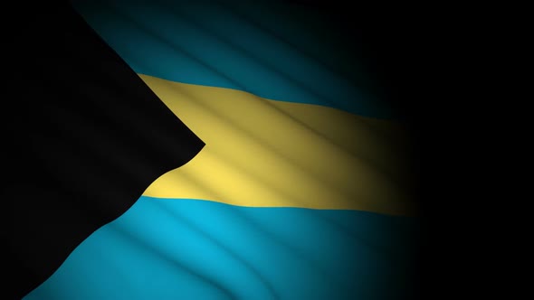 Bahamas Flag Blowing in Wind