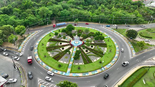 Letters Roundabout at  downtown Manaus Brazil. Manaus Amazonas.