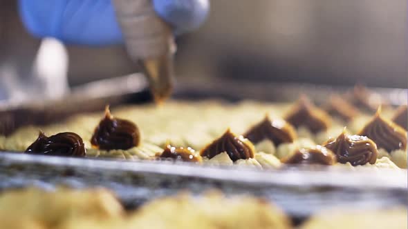 Closeup of Man Making Cookies