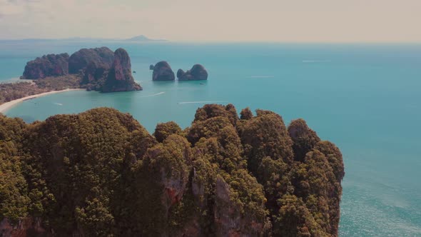 Flying Over Rocks in Krabi AoNang Beach