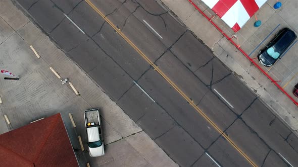 aerial view of a street in Texas
