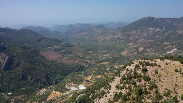 Harsh Mountains Filmed on a Drone Turkey Alanya