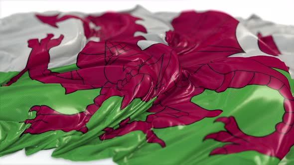 Wales Flag On A White Chalkboard  alt