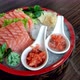 Flat Lay Top View on a Salmon Sashimi Dish - VideoHive Item for Sale