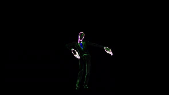 Neon Slenderman Loop Dance