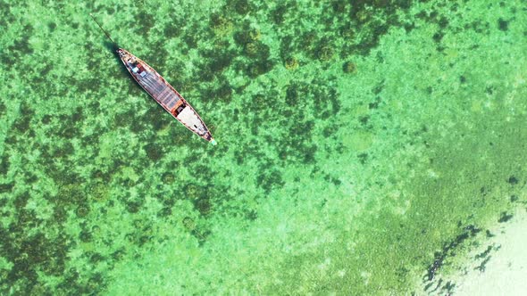 Aerial flying over panorama of perfect coast beach lifestyle by turquoise ocean and white sand backg