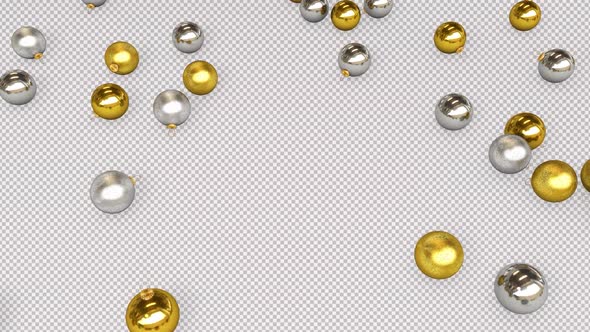 Silver And Gold Christmas Balls alt