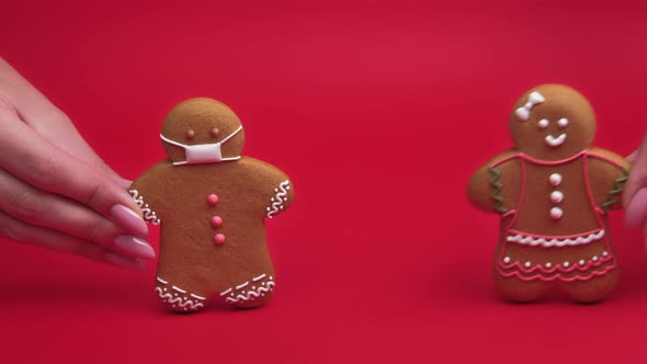 Social Distancing Infection Risk Gingerbread Man